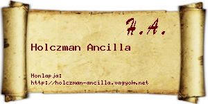 Holczman Ancilla névjegykártya